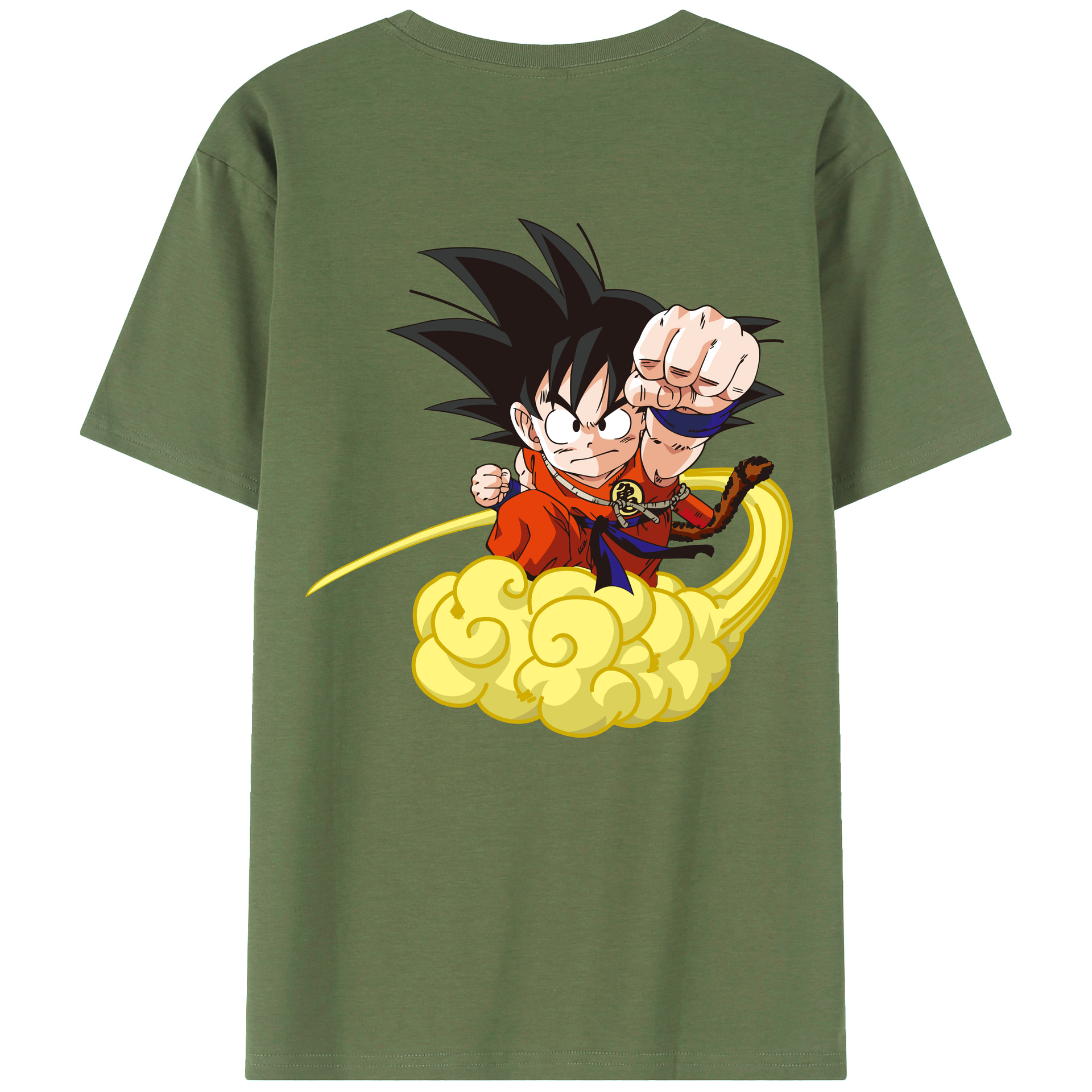 （画像用） ドラゴンボール 孫悟空（そん ごくう）Son Goku カカロット DRAGON BALL Kakarotto 綿100％ メンズ半袖Tシャツ（バックプリント） 通気性